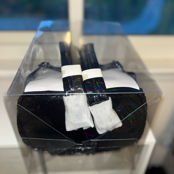 Loungefly x LASR Disney Black Holographic Sequin Minnie Mini Backpack - Picture 11 of 11